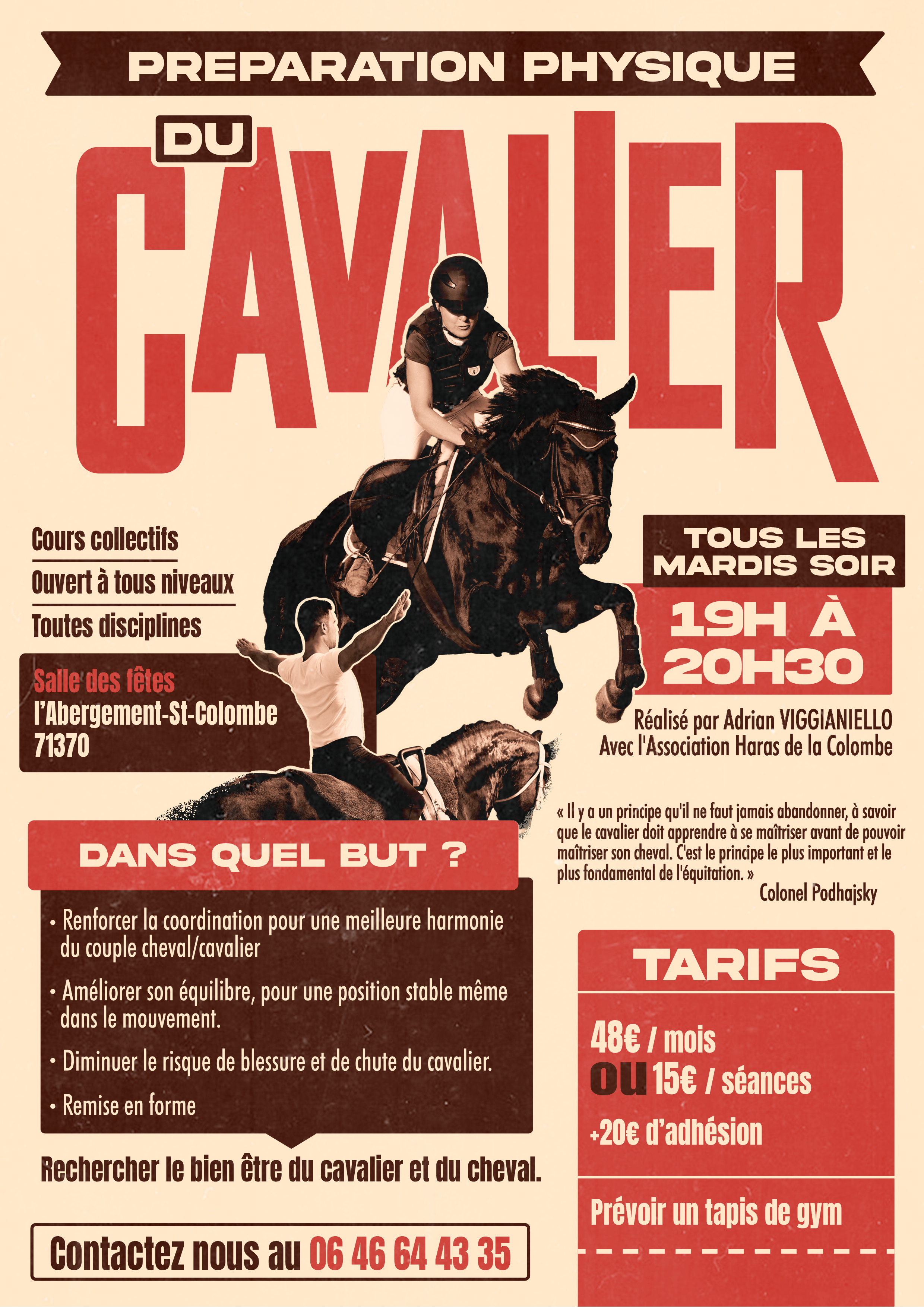 Affiche Préparation Physique Cavalier