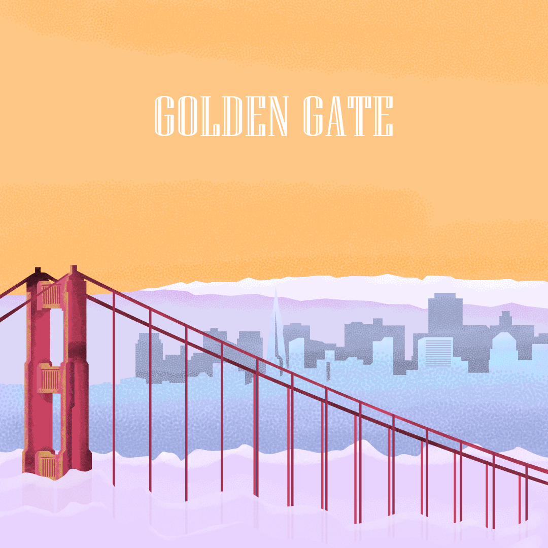 Illustration Golden Gate